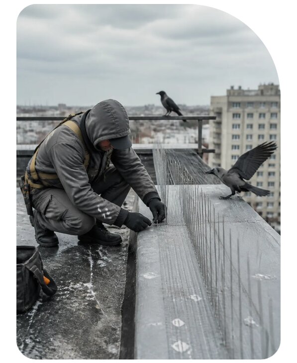 Защита от ворон под ключ в Гае по цене от 5083 р. | Сенат-Гай